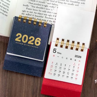 Mini Calendario da Tavolo 2026 Calendario da Tavolo Piccolo Mensile Gen.2026 a Dic. 2026 12 Mesi con Rilegatura a Doppio Anello per Casa Ufficio Scuola