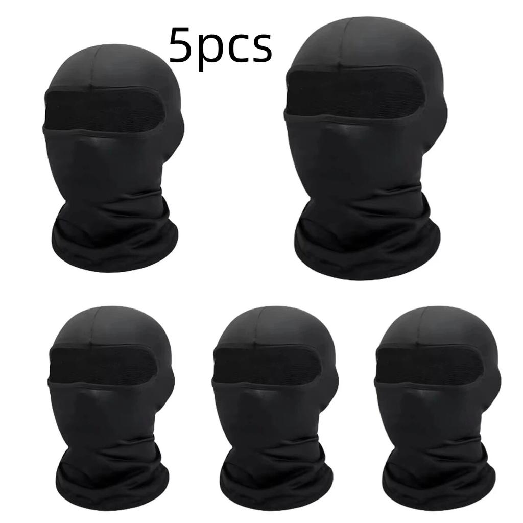 Ice Silk Sunscreen Full Face Mask Outdoor Fishing Motorcycle Windproof UV Protective Mask Black Balaclava Mask