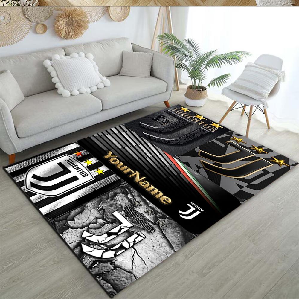 Juventus Personalized Name Area Rug Perfect for Dining Room Playrooms Kitchen Balcony Antislip Carpet Decorate Offices Wedding Party Gift