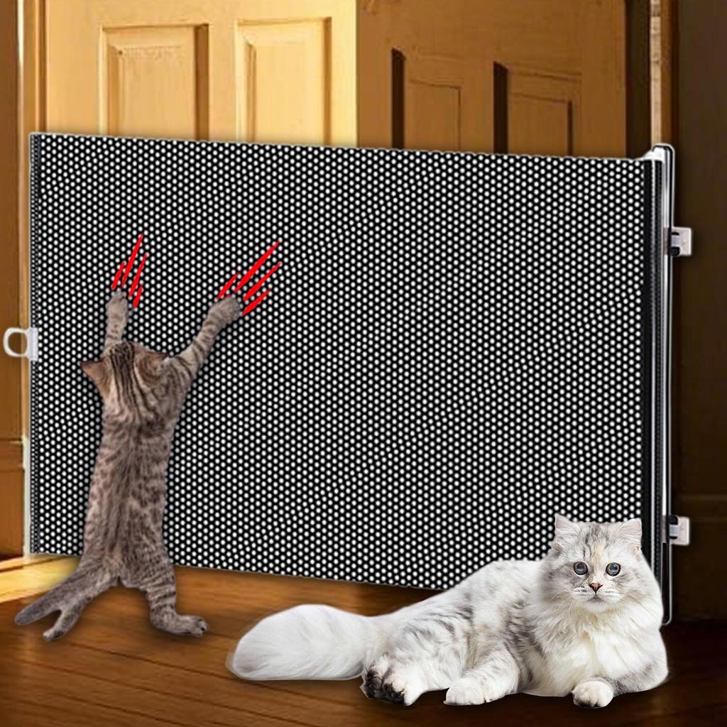 40x125cm Retractable Fence Gate Barrier Folding Pet Safety Enclosure Universal Black Baby Safe Guard Door Home Dog Cat Barriers