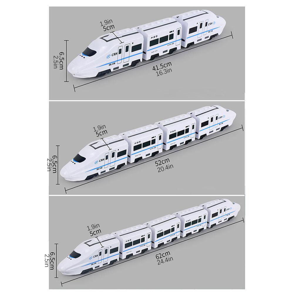 Kids DIY Simulation High Speed Railway Train Toy Car Electric Sound Light Model Train Educational Toys For Boys Girls Gift