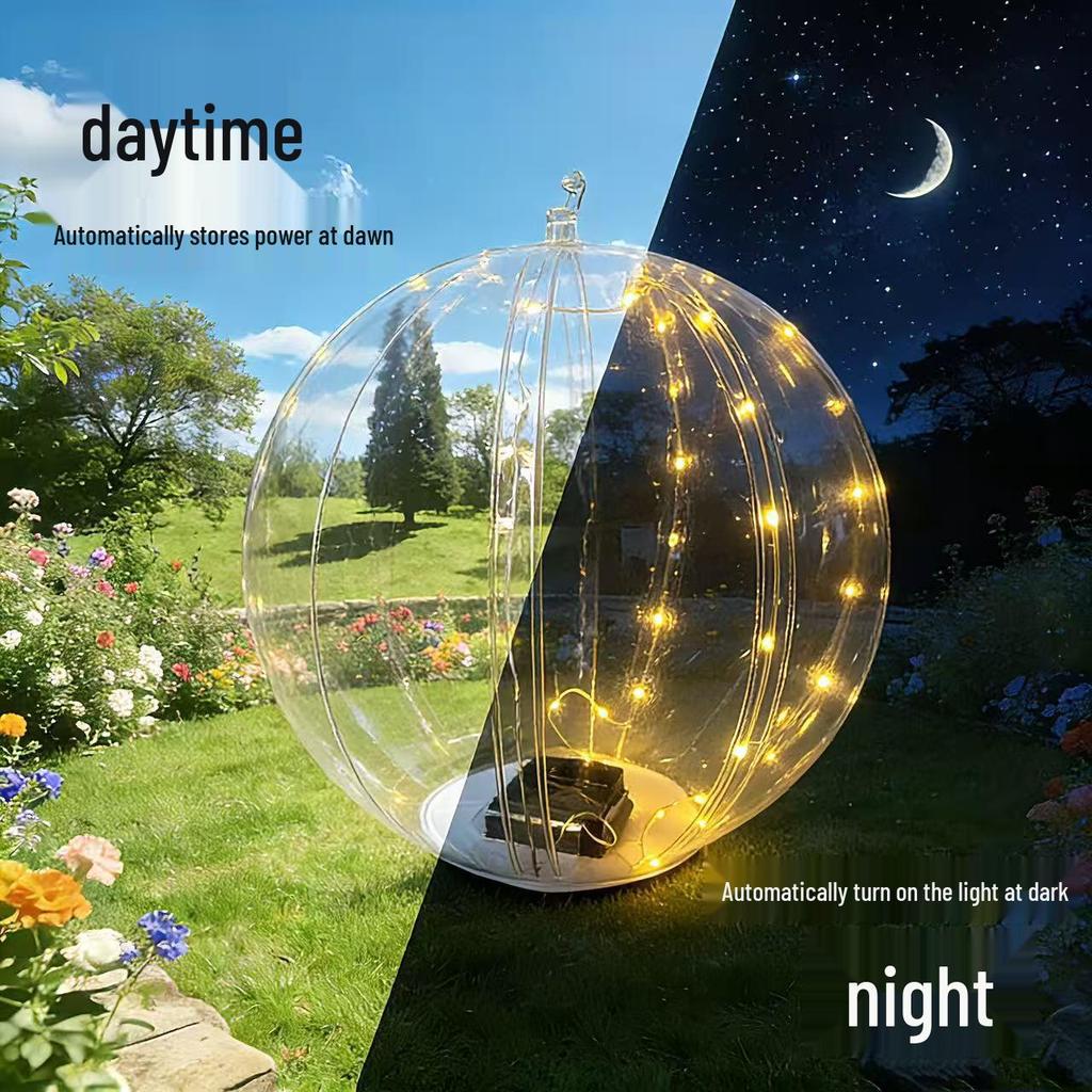 2026 Solar LED Waterproof Warm Color Pool Light - Outdoor Decorative PVC Inflatable Ball.