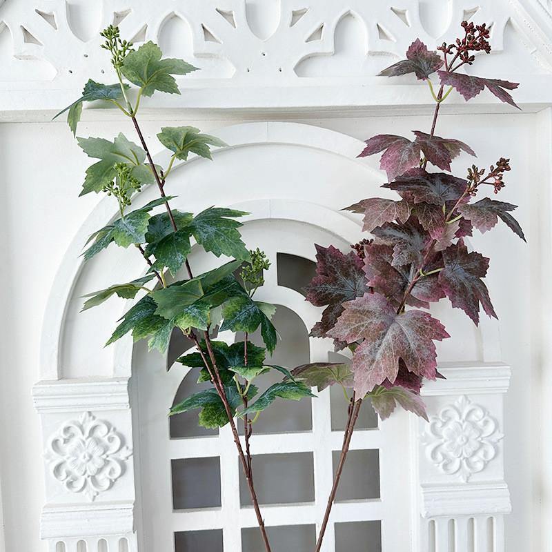 Leaf Decoration Maple With Silk Texture For Home Bedroom And Styling Event