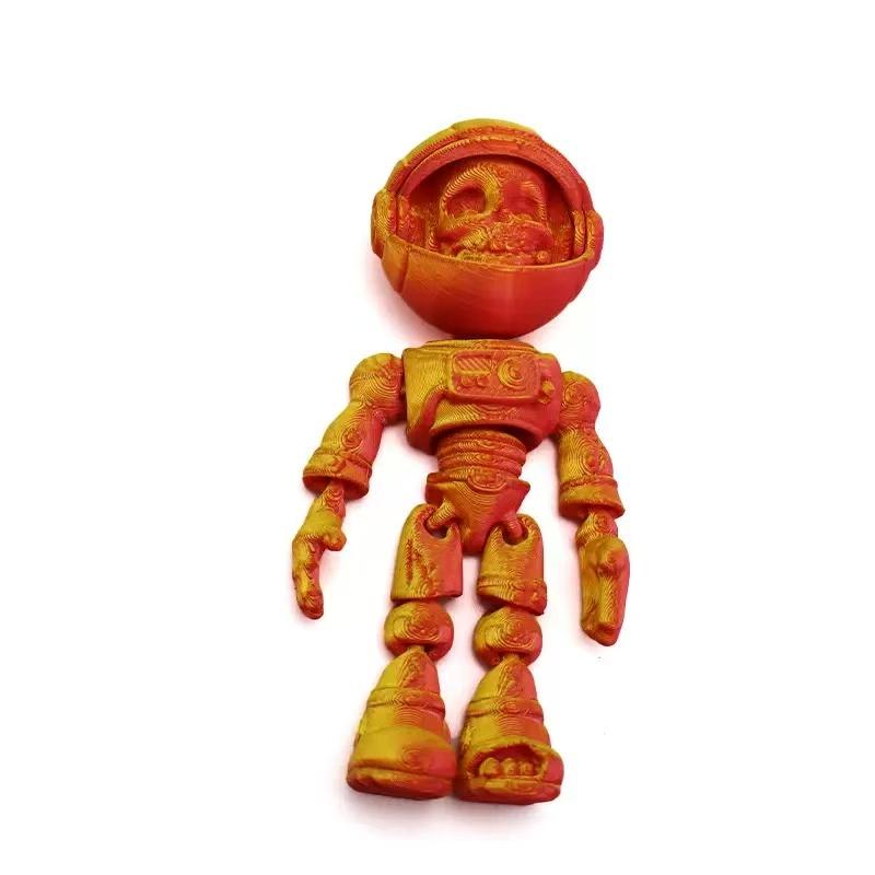 

Articulated Skeleton Astronaut Figurines, 3D Printed, Movable Joints, Sliding Helmets, Space-Themed Collectibles, Ideal for Home красный