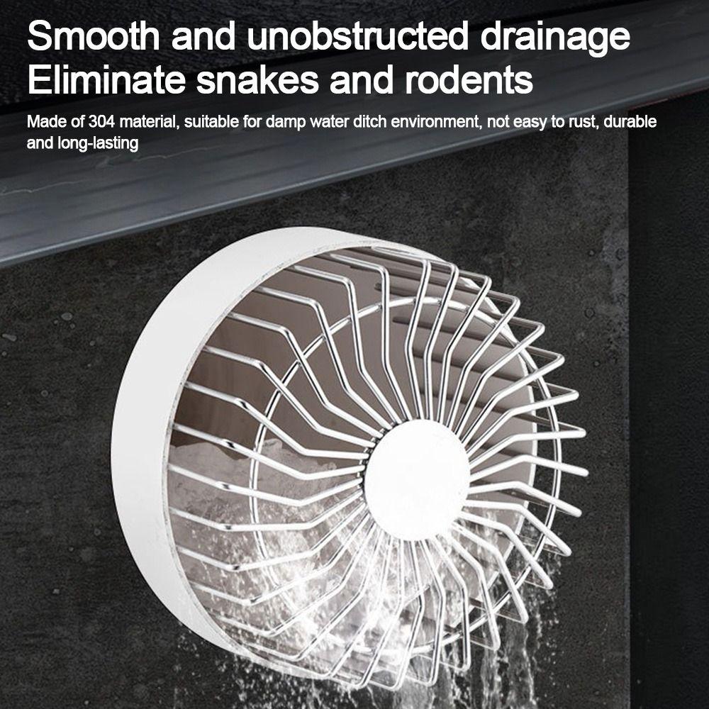 Stainless Steel Roof Floor Drain Downpipe Strainer Leaf Debris Trap Balcony Drainage Cover Anti-blocking Rain Pipe Cap