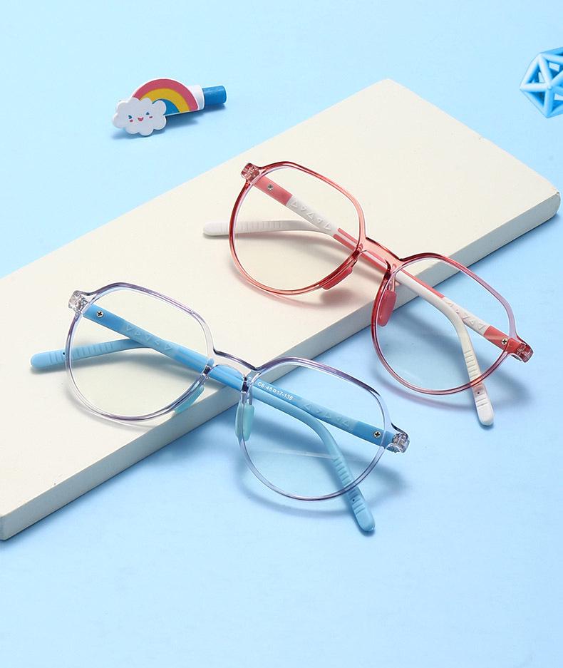 Children's Anti-Blue Light Polygon Glasses, No Prescription, TR90 Frame.