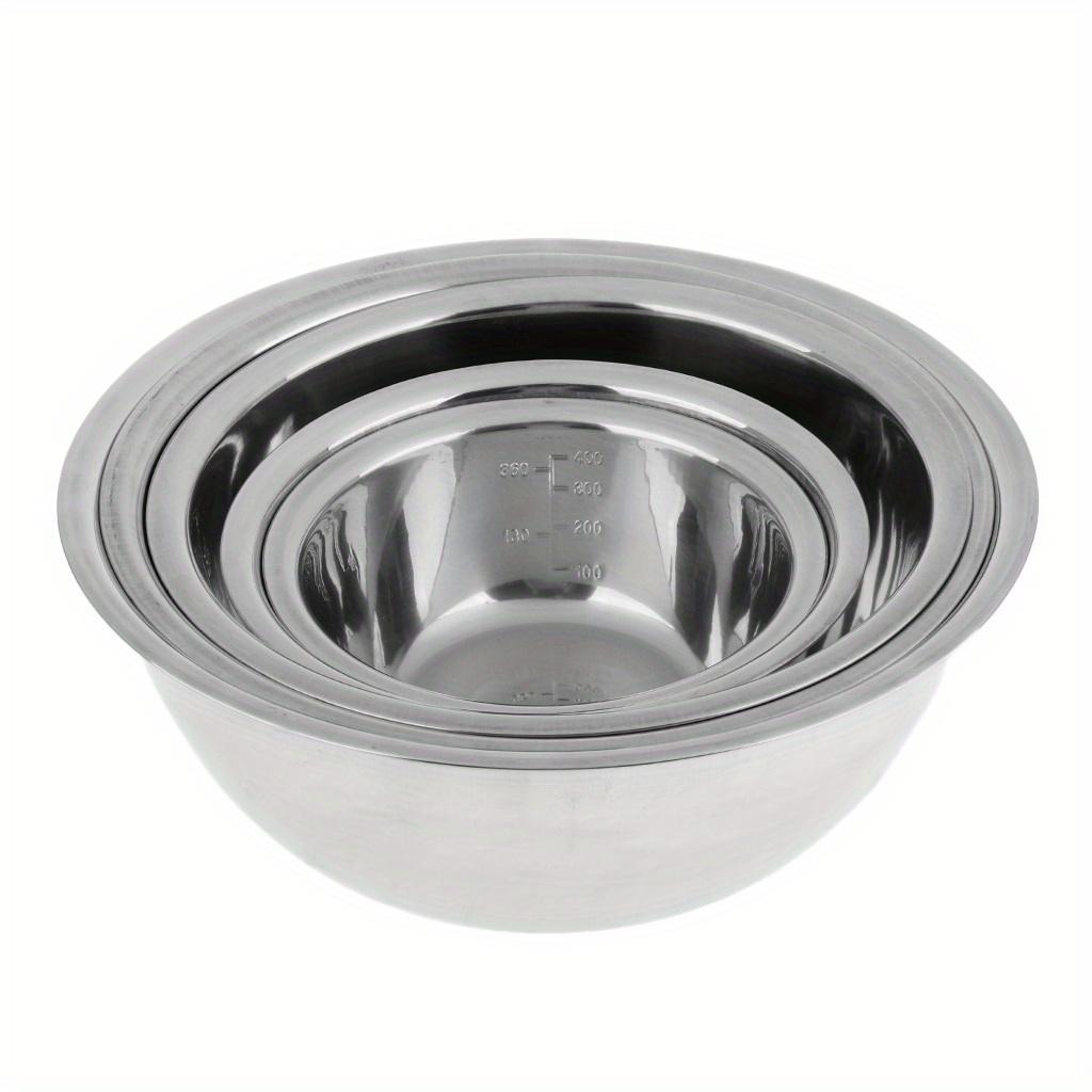5pcs/Set Stainless Steel Mixing Bowls Non Slip Nesting Whisking Bowls Set Mixing Bowls For Salad Cooking Baking
