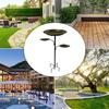 Metal Bird Bath for Outside 5 Pronged Base Birdbath with Stake Vintage Freestanding Feeder Bowl for Garden Patio Yard Lawn Decor