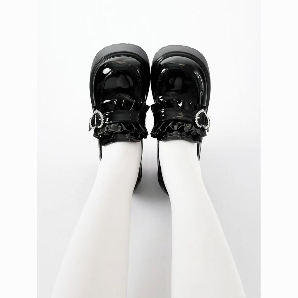 Mary Dark Punk Loafers Slim Heightening Leather Shoes Subculture Mine Single Shoes Japanese