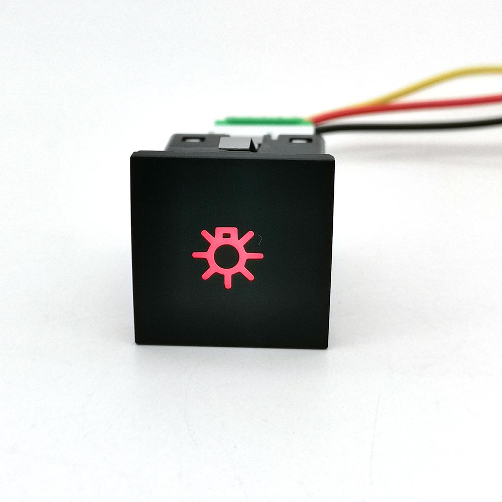 1PC DC12V Car LED DRL Camera Power ON off Fog Light Switch Button with wire For Golf 6 Jetta MK6 Scirocco Touran 2006 - 2012