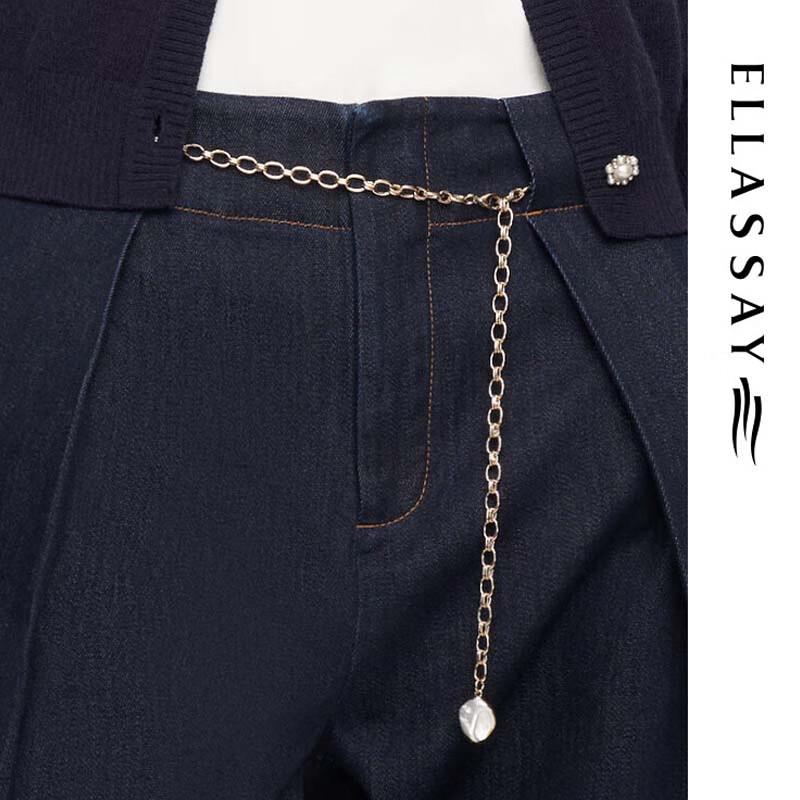 ELLASSAY Women's Comfortable Tailored Wide-Leg Jeans