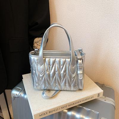 Rhombus Chain Bag Women's Summer New Trendy Bucket Bag Versatile Shoulder Bag Messenger Bag