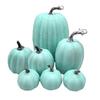 7 Pcs Artificial Pumpkins Assorted Sizes Faux Foam Pumpkin Crafts Farmhouse Rustic Fall Table Centerpiece for Halloween Mantel Shelf Decoration