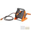 Portable Garden Hose Reel, 20+2 m Wall Mounted Hose Reel with 2 Patterns Spray Nozzle and Crank Handle, Orange