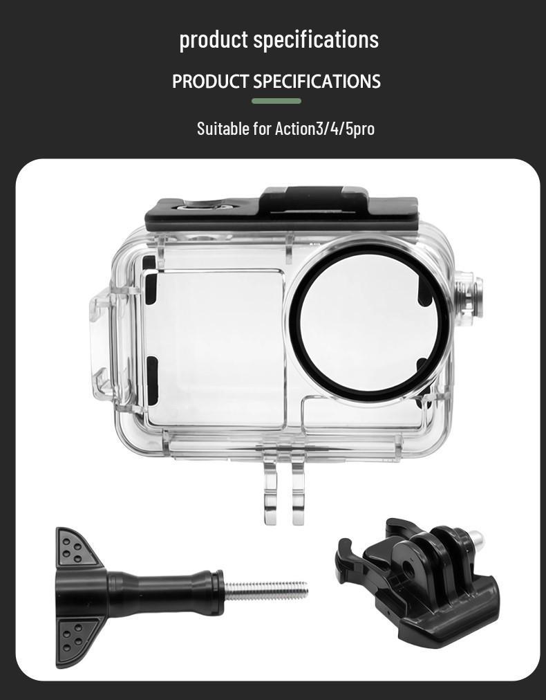 Caixa Estanque para Mergulho DJI Osmo Action 3/4/5 Pro para Câmera Esportiva.