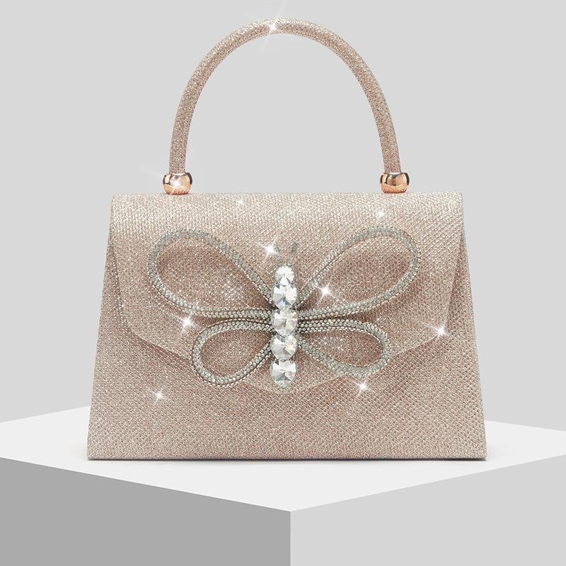 New Shiny Diamond Bow Ladies Dinner Bag Wedding Bag Banquet Bag Handbag Evening Bag