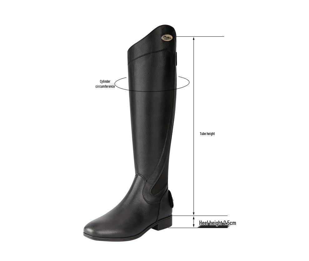 Hochgeschnittene Reitstiefel aus Rindsleder 8106107
