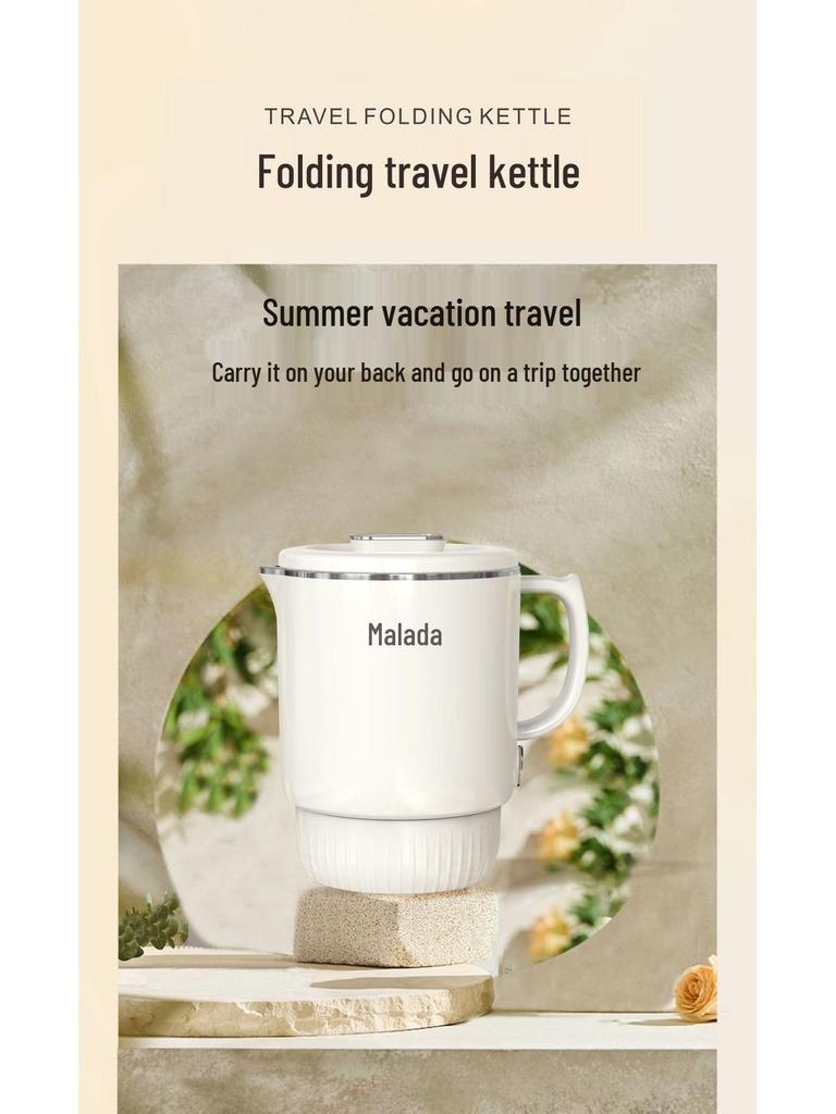 Wanlida Portable Foldable Stainless Steel Electric Travel Kettle 