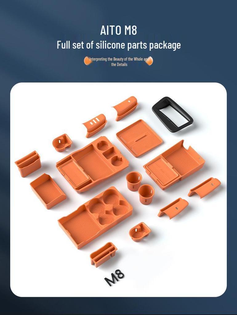 Compatible with 25 Models: AITO M8 Center Console Armrest and Lower Storage Box Accessories