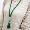 A Luxurious and Auspicious Tassel Necklace for Women, A Retro Ethnic Style Pendant, and A Long Sweater Chain