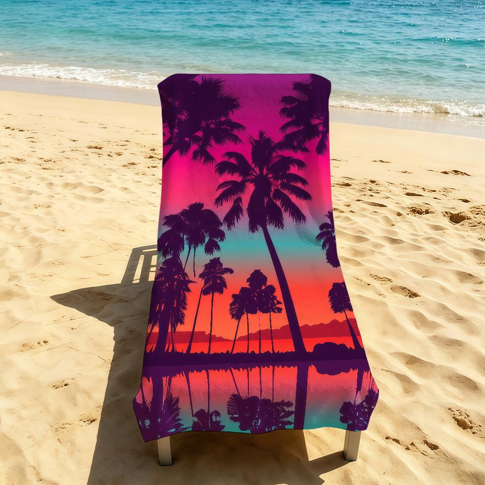 Towel For Outdoor Camping Beach Towel Super Coconut Tree Absorbent Quick-Drying Tropical Summer Towel