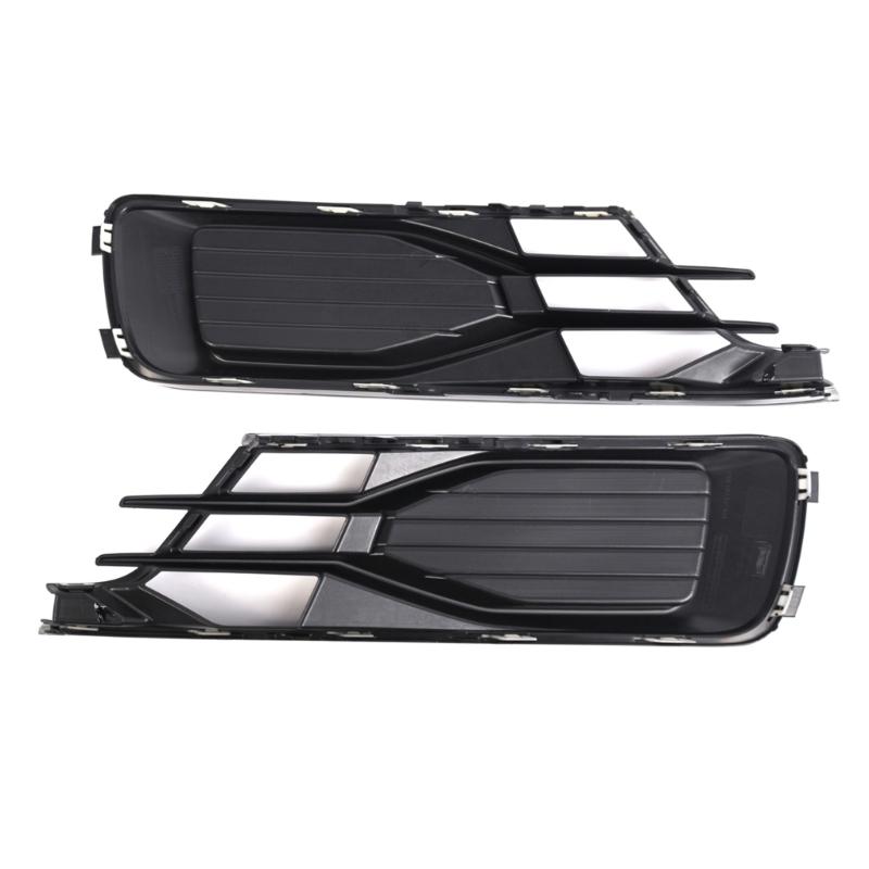 Front Left Driver Side Bumper Fog Light Lamp Hole Cover Grille Molding Trim Replacement Durable for A6C7 2016-2018