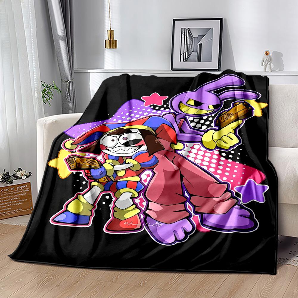Digital Circus Blanket Durable Comfort Great for Seaside Couch Livingroom for All Seasons Modern Ideal Gift for Friends Family Couples Picnic