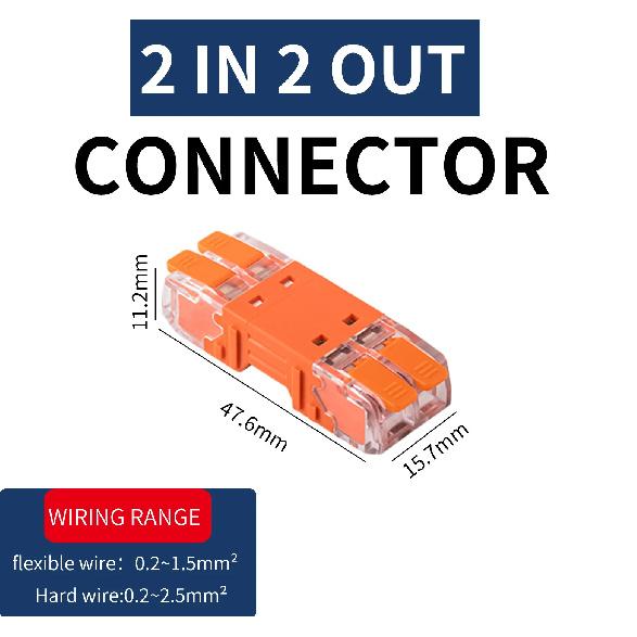 JINH 20Pcs CMK 64 Quick Connectors Fast for Flexible Connectivity Wires Compact Plug Mini Male Female Terminals Universal Blocks