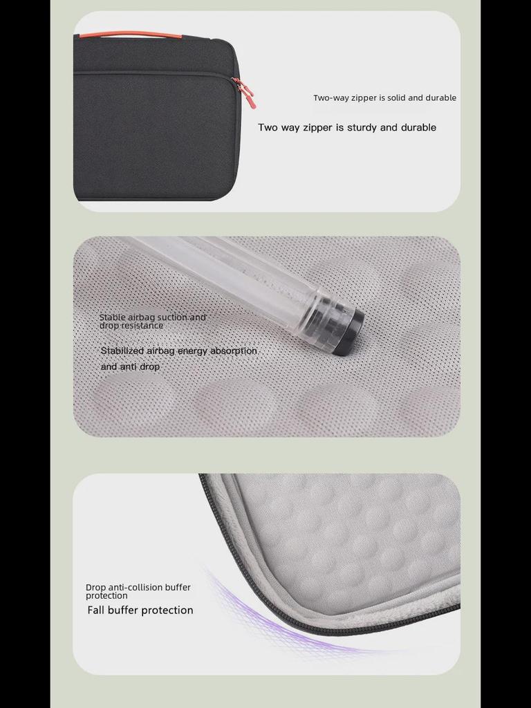 Torba na laptopa 15,6" z poduszką powietrzną chroniącą przed uderzeniami dla Apple, Mac, Huawei, Asus Tabletów i Komputerów