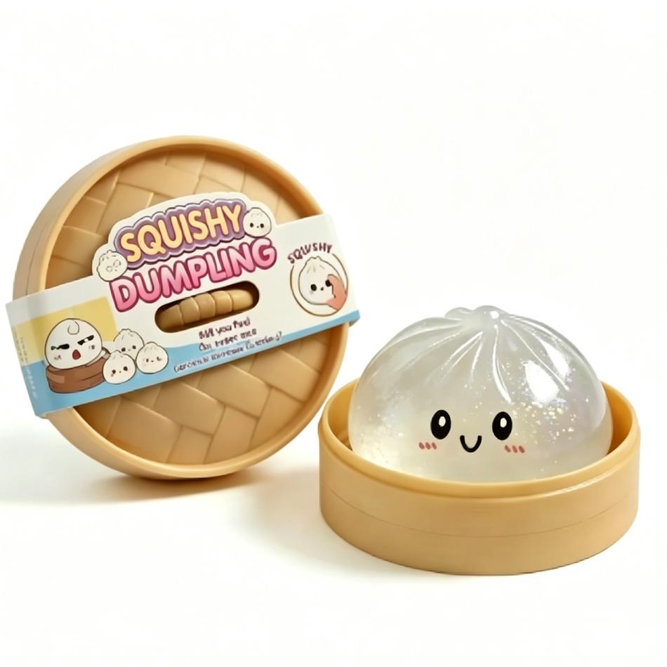 Dumpling Squishy Simulated Steamed Bun Squishy Stress Ball Colorful Food Squishy Sensory Fidget Toy Anti Stress Squeeze Balls
