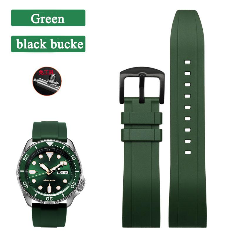 Quick Release Silicone Strap 20mm 22mm 24mm For Seiko 5 Mido Omega Seamaster Rubber Watch Band Waterproof Sports Belt Bracelets