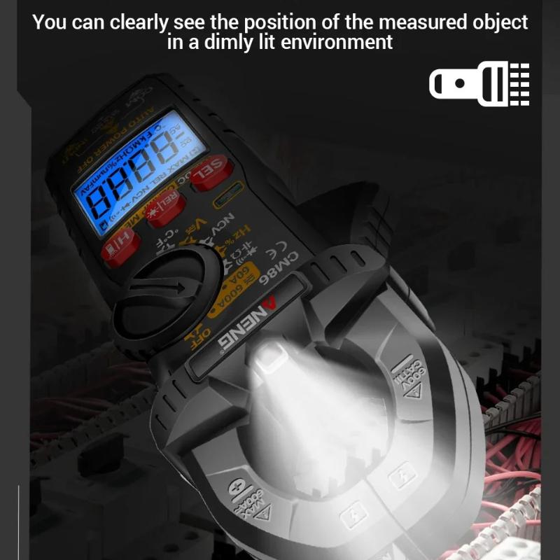 2026 Professional Multimeter Digital Clamp Meter 600A AC/DC Current Voltage Diode NCV Voltage Detection Electrician Tools ANENG CM86 & Digital Display