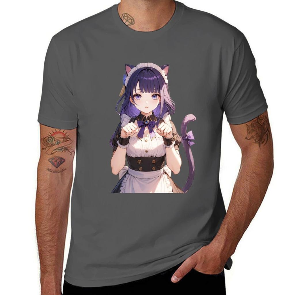 Shogun Raiden maid genshin TShirt Casual Daily Outfit TShirt