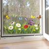 Spring Flower Cluster Butterfly Outdoor Balcony Glass Display Case Window Sticker