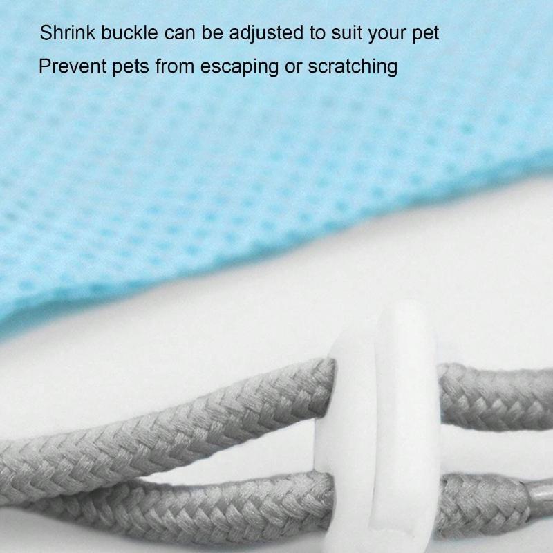 Breathable Mesh Anti Scratch Adjustable Cat Grooming Bag For Nail Trimming, Bathing Polyester Soft Cat Washing Bag Pet Grooming Bag For Cats