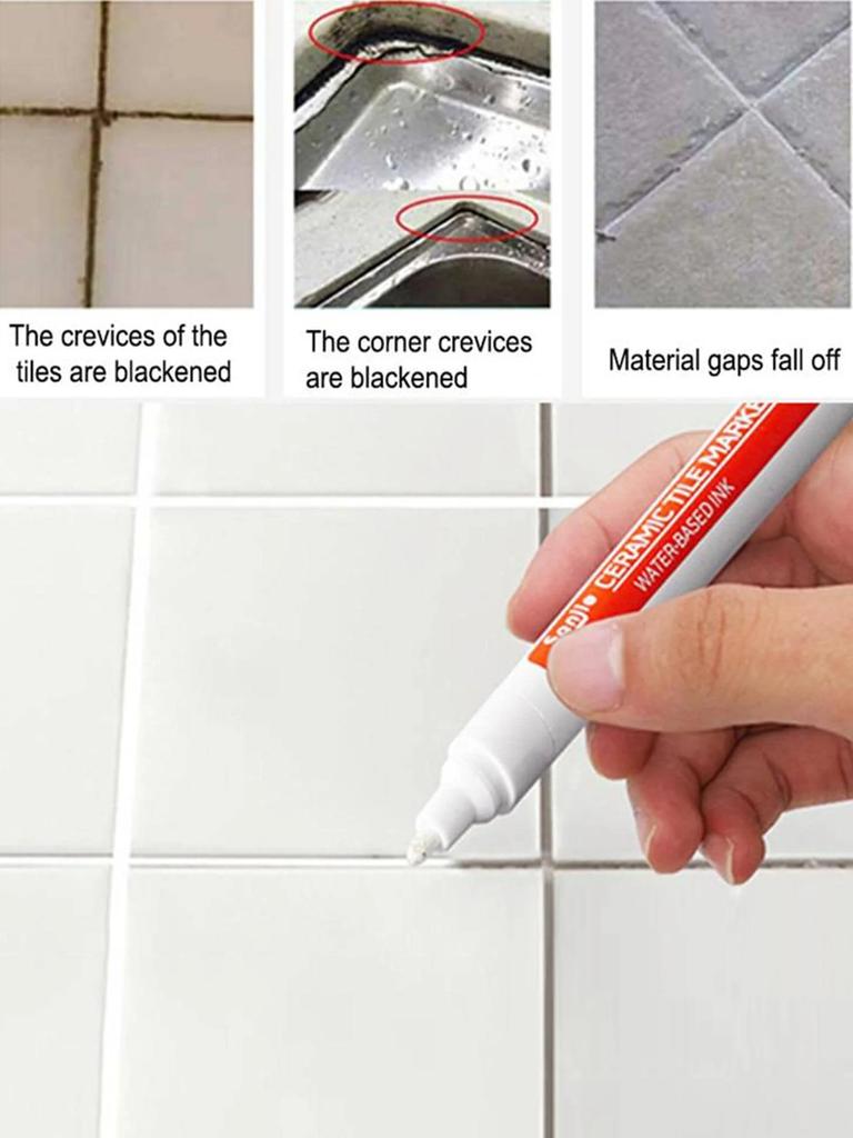 1PC   Ceramic Tile Bathroom Wall Floor Tile Gap Color Repair Anti-mildew Waterproof Whiteboard Color Repair Pen