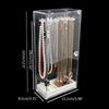 Bracelet Necklace Display Stand Clear Acrylic Hanging Jewelry Holder Dustproof Jewelry Organizer Desktop Storage Box