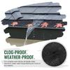 Plastic Gutter Guard Mesh Roll 10 Hooks Leaffilter Net Anti Blockage Design for House Gutter Bird Leaves Prevention