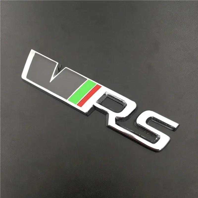 msdf2 For Skoda Rapid Kodiaq Yeti Karoq VRS 2 A7 Tour RS Octavia Fabia Superb Alloy Emblem Car Front Grille Badge Stickers Accessories