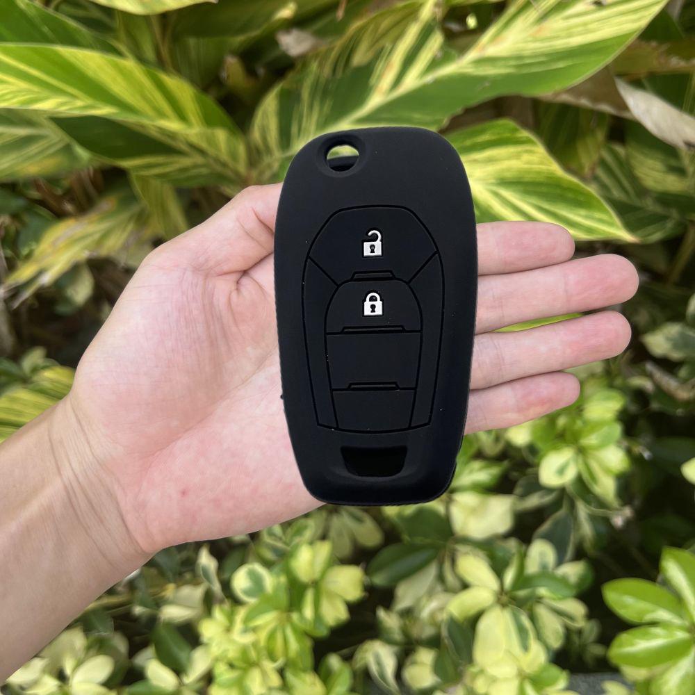 

Silicone Car Key Fob Case Rubber Holder Cover for Chevrolet Cruze Spark Onix Volt Aveo 2 Buttons Flip Folding Remote Keychain чорний