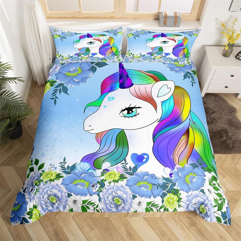 

Комплект постельного белья с изображением мультяшных животных, комплект постельного белья с изображением оленя из микрофибры, розовый с цветочным рисунком, для одного мальчика или девочки EU single(135x200cm)