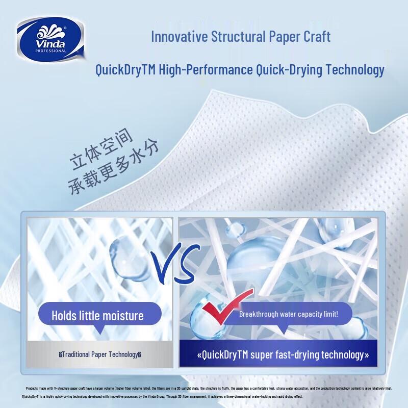 Vinda Thickened Soft Pack Hand Towel Paper