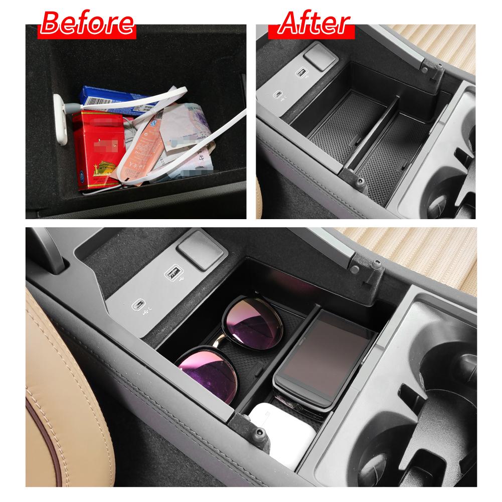 SMABEE for Land Rover Discovery Sport 2024 Armrest Storage Box Car Center Console Tray Organizer Tidying Accessories