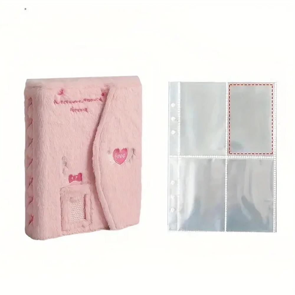 Cartoon Plush A5 Kpop Binder Photocard Holder Idol Photo Album Photocards Collect Book Kawaii School Stationery Picture Albums