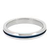 Fe-fe X Phiten [Special Edition] Phiten Slim Blue Line Titanium Ring, Sizes 14-20 (Size 20), Men's Sports Jewelry