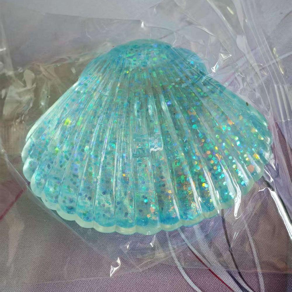 Soft Squeeze Toy Creative Shell Pinching Fun Toy Fuuny Glitter Shell Squishy Toy Office Use