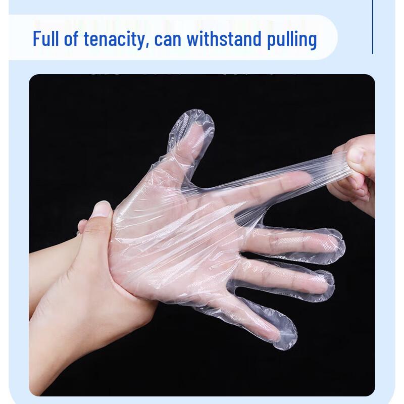 Xin Zhi 200 kusů jednorázových PE rukavic potravinářské kvality