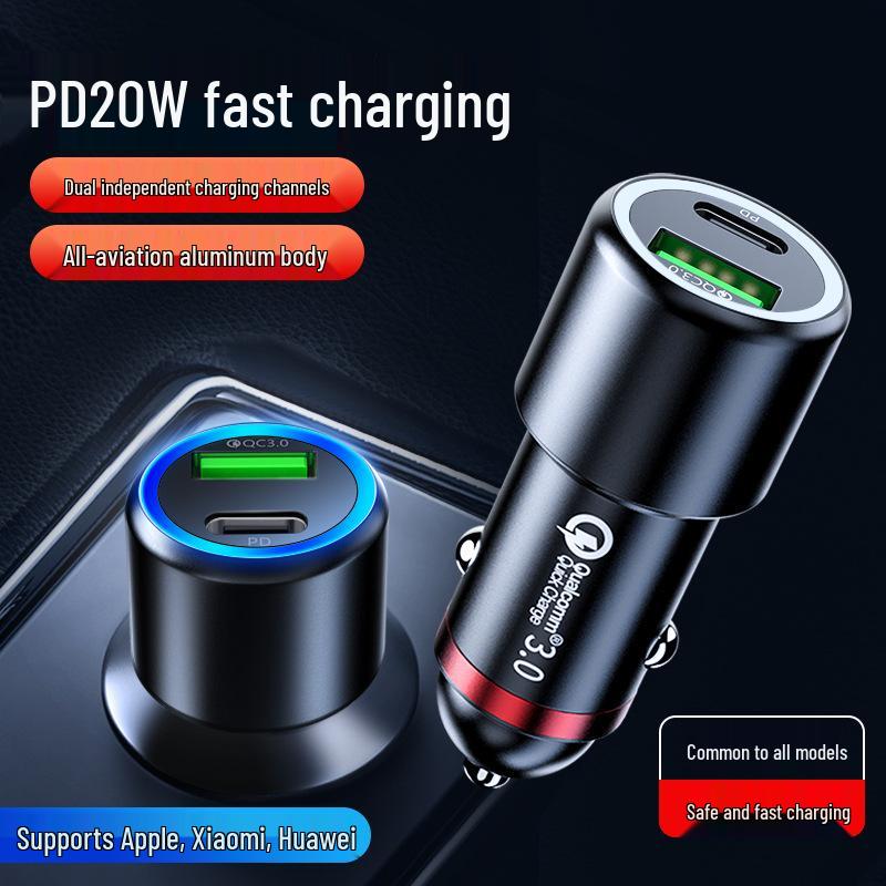 Fast Charging USB Car Charger for Apple, Huawei, Xiaomi