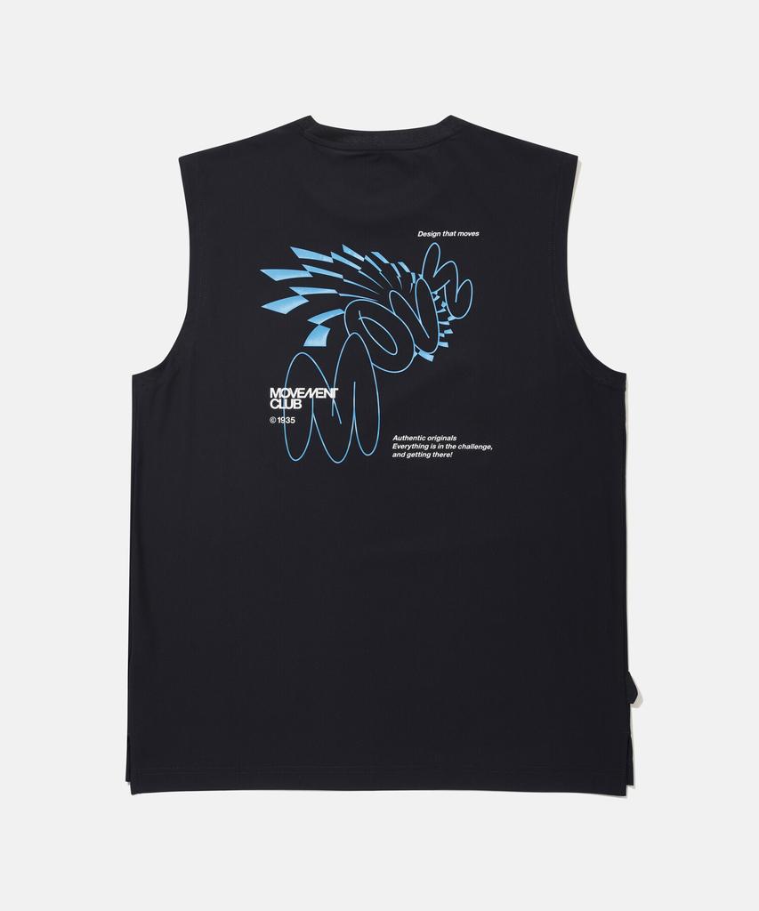 DESCENTE Movement Back Graphic Sleeveless Black Sr221Est51