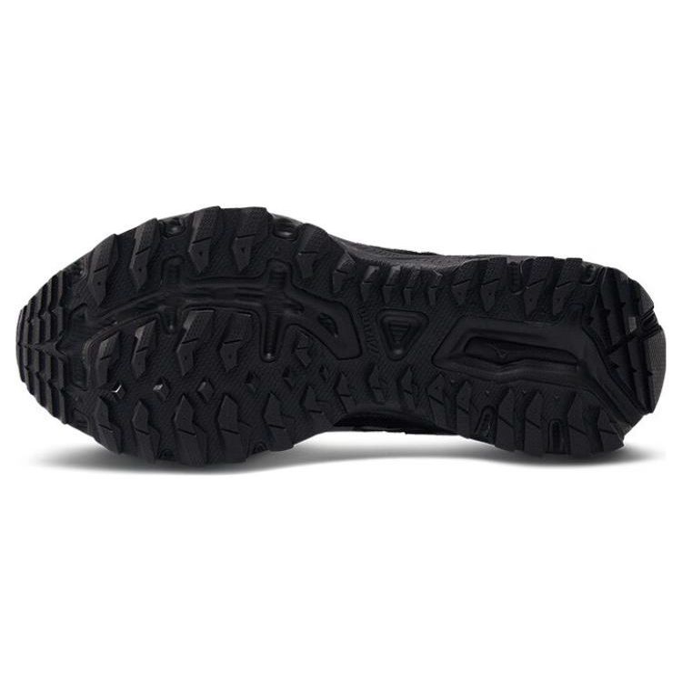 Mizuno Racer Trail Comfortable Fabric Shock Absorption Durable Low-Top Trail Running Shoes Unisex Sneakers Gray Black D1GH223804